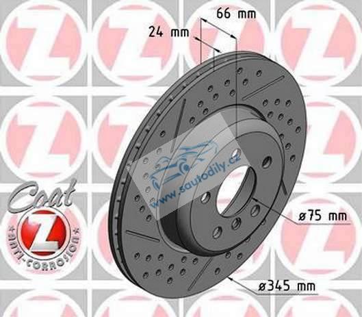 Vrtaný, drážkovaný přední brzdový kotouč Bmw 1 F20, 3 F30, F31, F34, 4 F32, F82 Gran Coupe