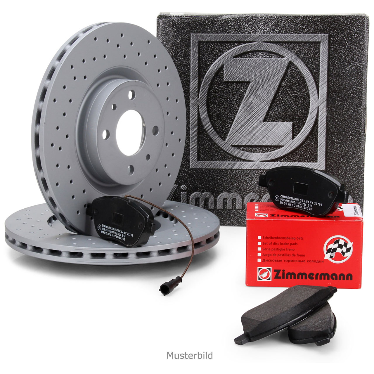 Brzdový set vrtané kotouče brzdové desky JCW Mini Cooper 34106864133