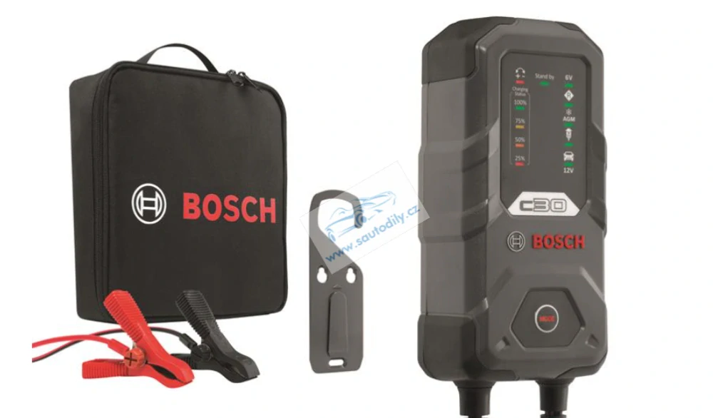 Nabíječka motobaterie, autobaterie, AGM, Bosch C3