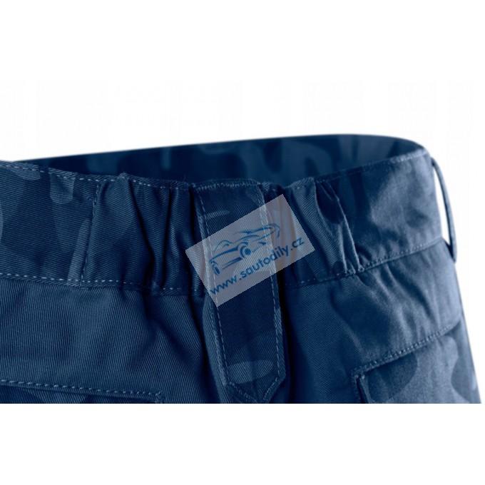Maskáčové montérky, zesílená kolena Exclusive Slim Fit modré